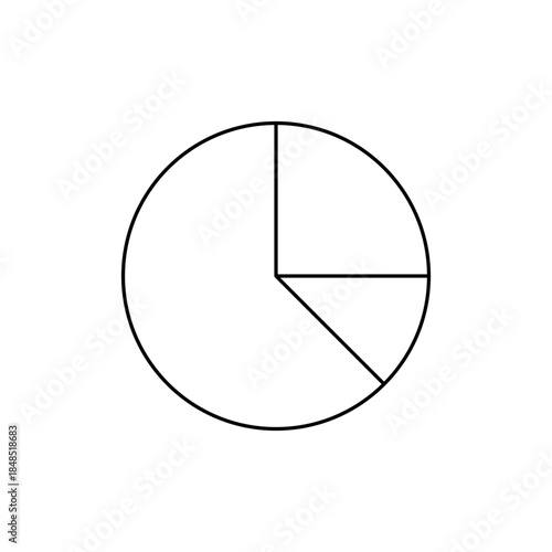 Simple Black and White Quarter Circle Diagram with Clean Lines
