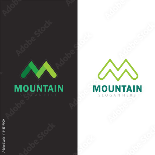 Simple Mountain Symbol Logo Vector Icon For Nature Inspired Business Identity Design