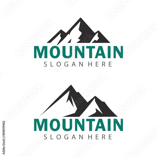 Clean Mountain Symbol Logo Vector Icon For Travel Tourism And Nature Branding Projects