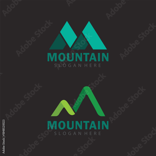 Stylish Mountain Symbol Logo Vector Icon For Creative Outdoor Lifestyle Brand Identity