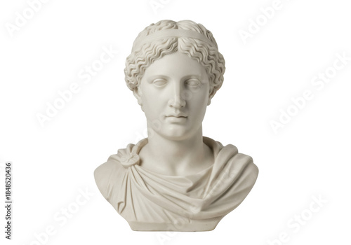 Canvas-taulu Antique bust of Artemis isolated PNG, Greek goddess sculpture on transparent bac