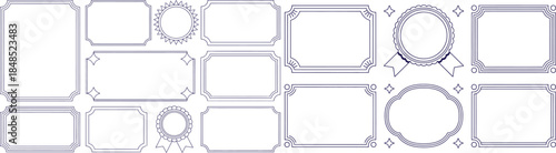 vintage frame collection with elegant decorative borders for luxury branding certificates and formal print layouts, vector illustration