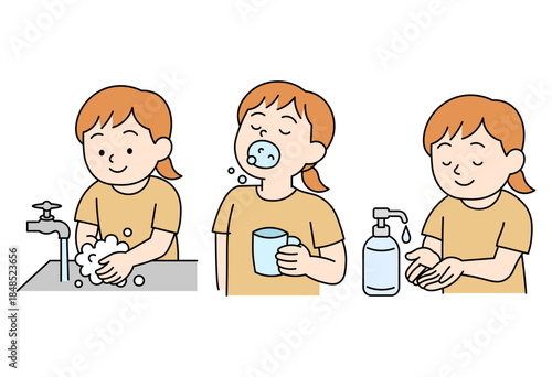Basic Infection Prevention Practices Including Hand Washing Gargling and Hand Sanitizing