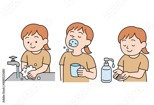 Basic Infection Prevention Practices Including Hand Washing Gargling and Hand Sanitizing