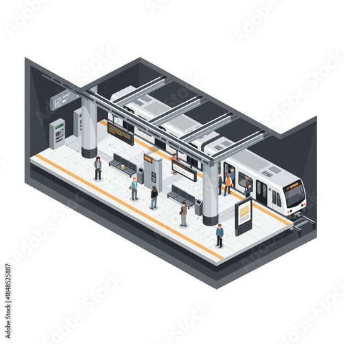 Miniature Model of Train Station Platform.