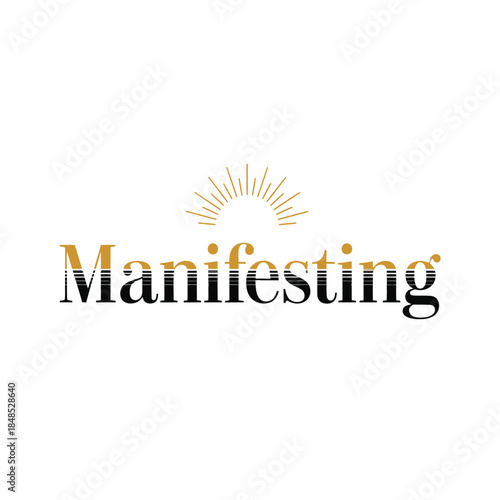 Manifesting inspirational typography t-shirt design isolated on transparent background