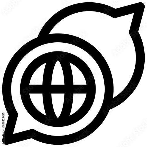 Learn a new language. Editable stroke vector icon.