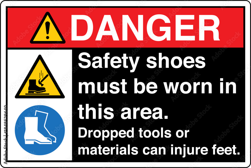Fototapeta premium Safety sign DANGER safety sho...