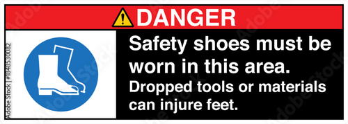 Safety sign DANGER safety sho...