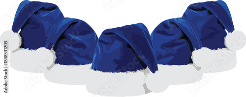 Pair of blue gloves isolated on white background for clothing and fashion use