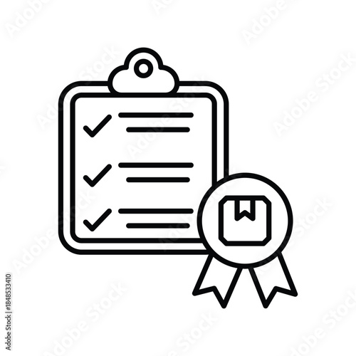 Standardization icon with white background vector stock illustration