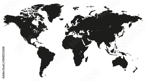 World Map Vector. Global Geography Illustration.