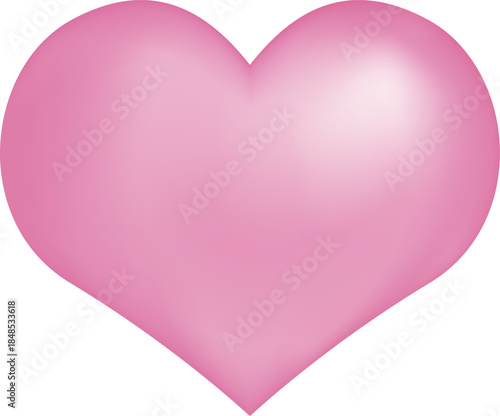 3D illustration of a glossy milk chocolate heart isolated on white background, perfect for Valentine's Day or sweet gift concepts