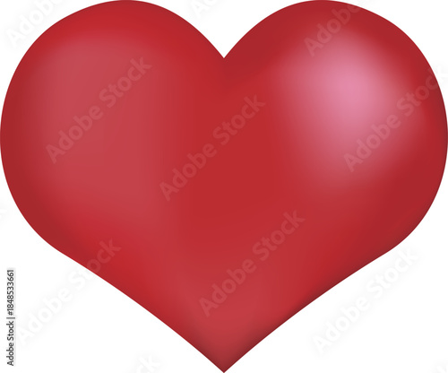 3D illustration of a glossy milk chocolate heart isolated on white background, perfect for Valentine's Day or sweet gift concepts