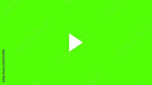 Clicking play and stop button on computer screen animation. Animation play button animation. video music play sign transparent background with white icon