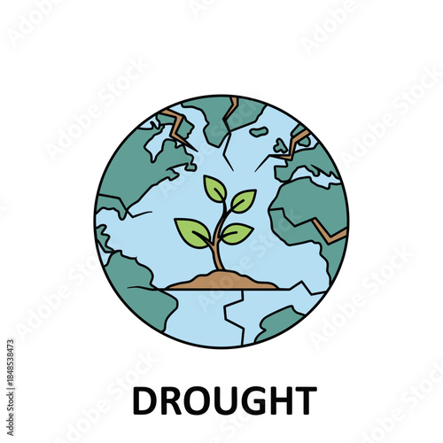 Fragile Earth struggles with drought symbolizing environmental crisis and the urgent need for conservation efforts and climate action.