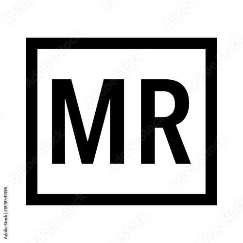 Magnetic Resonance Mr safe Icon