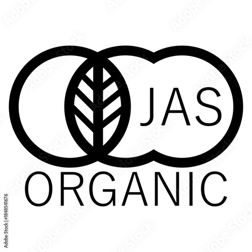 Organic food and organic certification. Jas organic. JAS Certification VECTOR