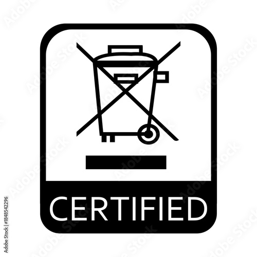 WEEE  MARK CERTIFIED VECTOR SIGN