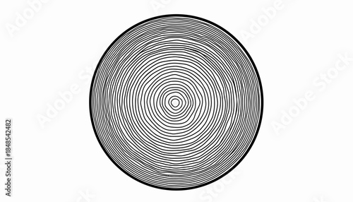 Abstract circular pattern with concentric lines creating a hypnotic optical illusion on a white background.