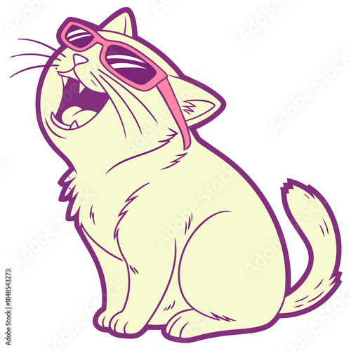 Laughing Cat With Sunglasses