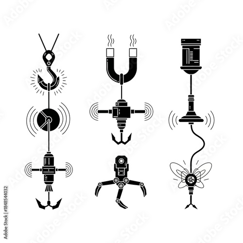 Abstract Scientific and Mechanical Devices Icons