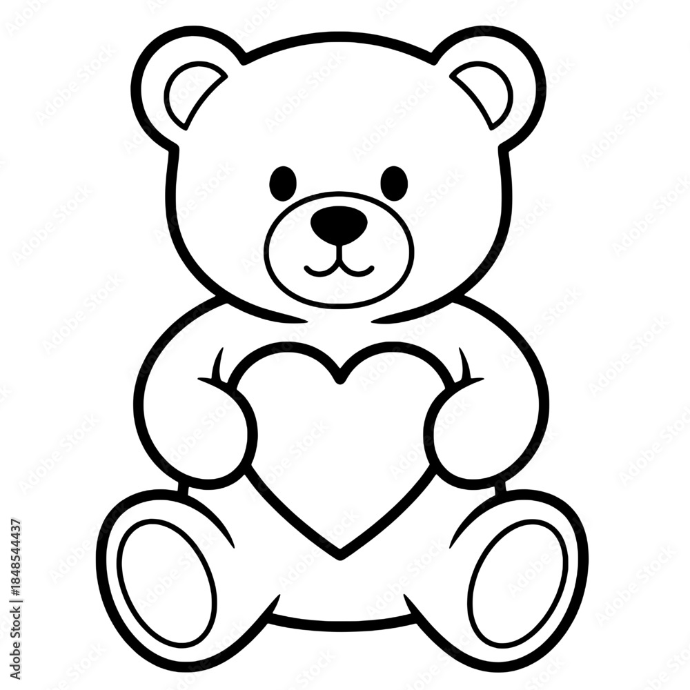Fototapeta premium Romantic Valentine Line Art Vector Icons 