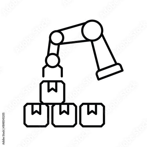 Rpa icon with white background vector stock illustration