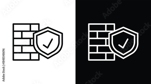 barrier Two-tone version in black and white background