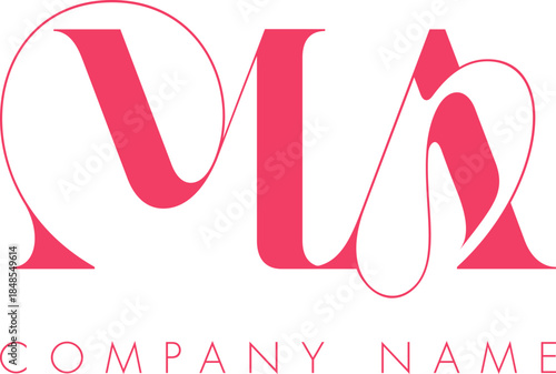 Creative Abstract Initial Letter MA Logo Design.