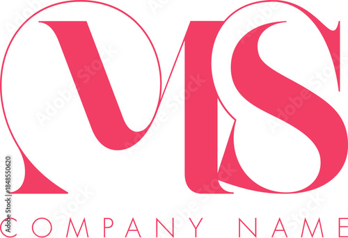 Creative Abstract Initial Letter MS Logo Design.