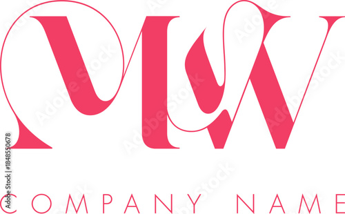 Creative Abstract Initial Letter MW Logo Design.
