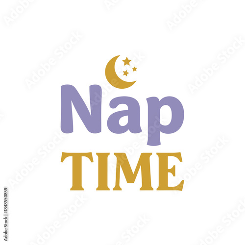 Nap time typography t-shirt design isolated on transparent background