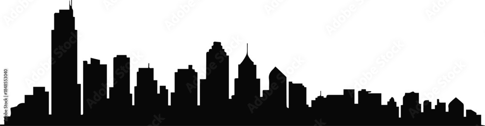Naklejka premium skyline urban silhouette vector for maps and icons