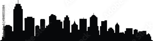 skyline cityscape silhouette vector for posters and print design