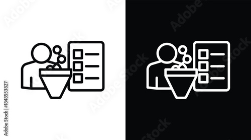 screening Two-tone version in black and white background