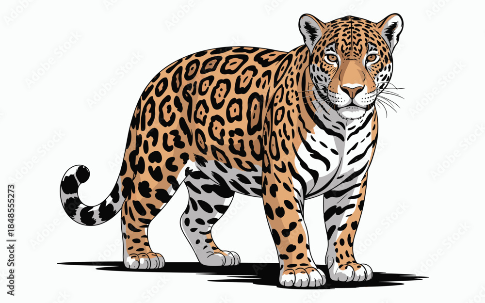 Fototapeta premium Powerful Spotted Leopard Graphics For Wildlife Conservation And Creative Animal Design Projects