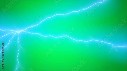Lightning power overlay on green screen, Electric lightning, Animated bolt strikes, lightning storm, blue light force effect, Blue Lightning flash Thunderbolt isolated on green screen background