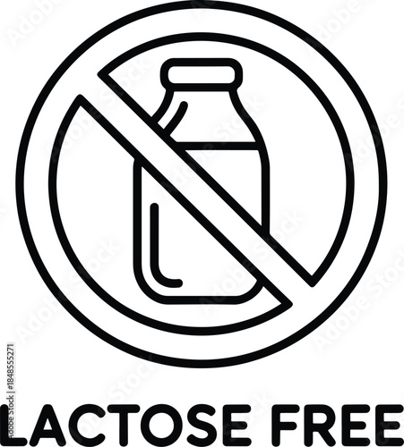 Lactose Free Icon Dairy Free Symbol