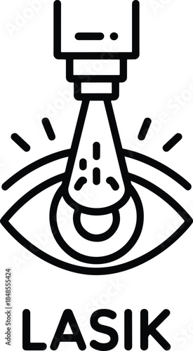 LASIK eye surgery concept vector illustration