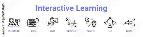 Interactive Learning Icon Banner
