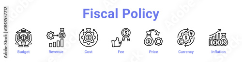 Fiscal Policy Icon Banner