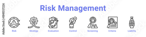 Risk Management Icon Banner