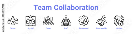 Team Collaboration Icon Banner
