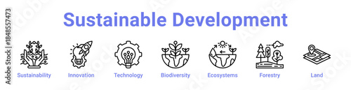 Sustainable Development Icon Banner