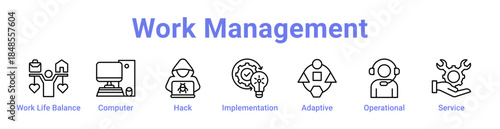 Work Management Icon Banner
