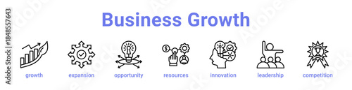 Business Growth Icon Banner