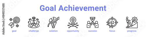 Goal Achievement Icon Banner