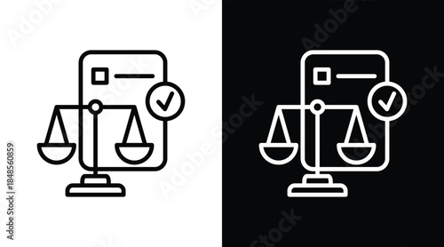 compliance Two-tone version in black and white background