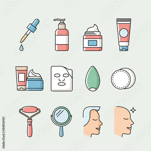 Discover radiant skin with this modern collection of skincare essentials, featuring serums, creams, masks, and beauty tools for a glowing complexion.